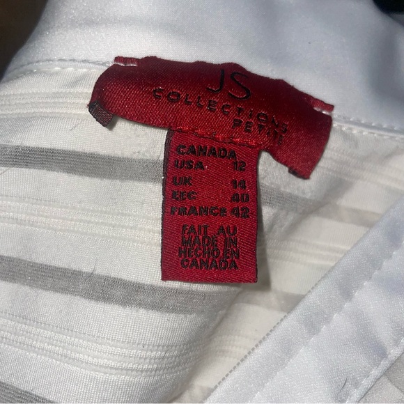 JS Collections sheer stripe zippered top - Picture 5 of 7